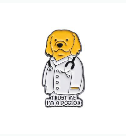 Doctor Dog Enamel Pin