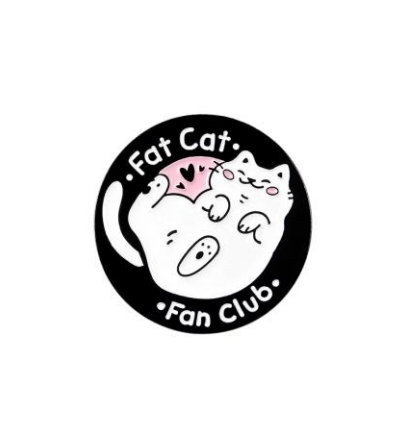 Fat Cat Fan Club Enamel Pin