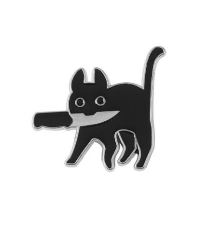 Knife Kitty Enamel Pin